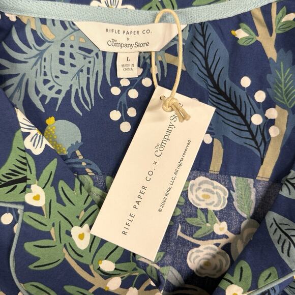 Rifle Paper Co x The Company Store Peacock Pajama Top ONLY Woman’s Large NWT - Picture 5 of 5